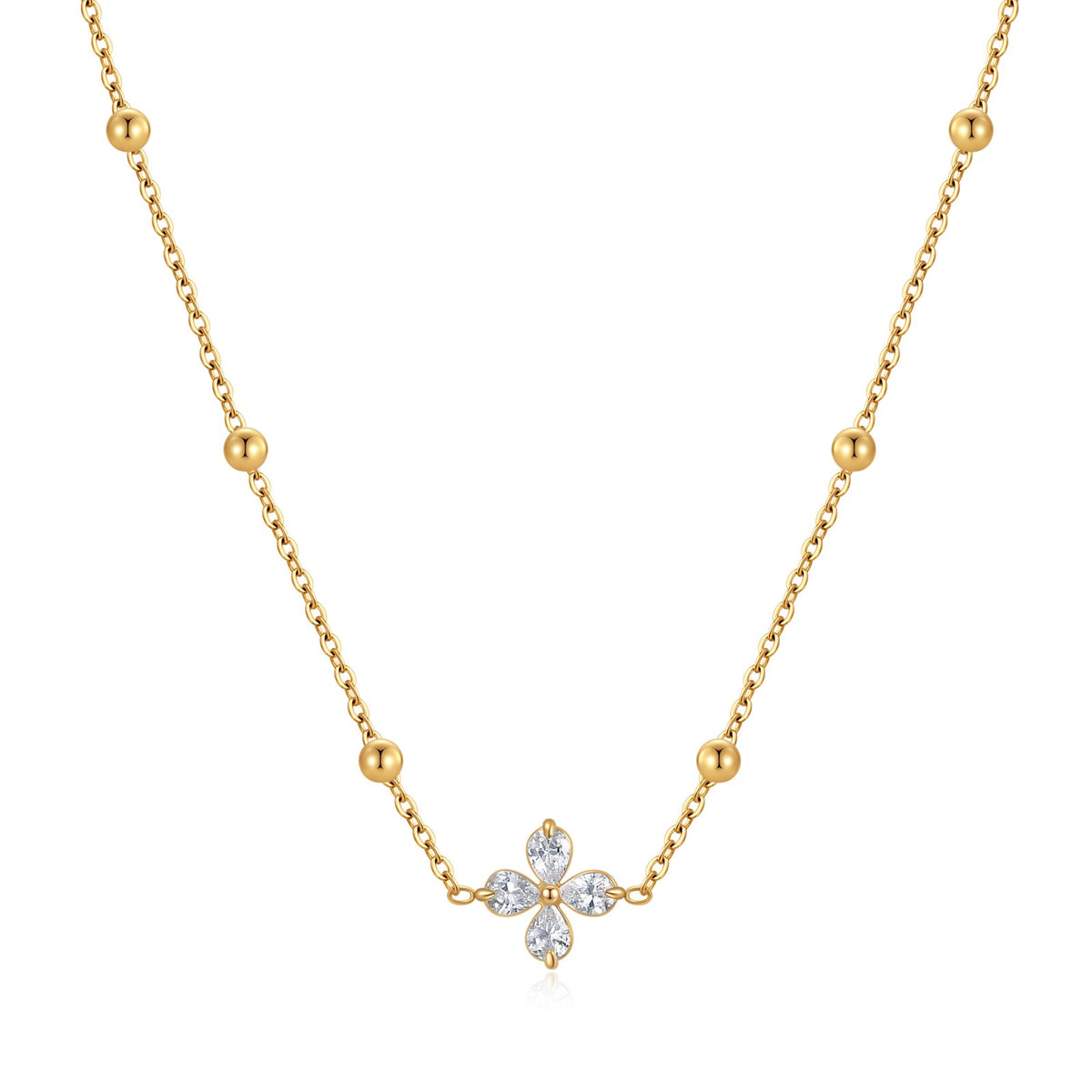 CZ Petal Necklace