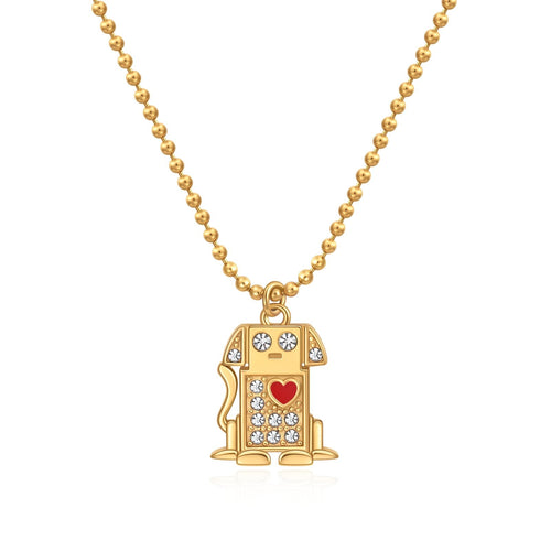 Cute Dog Heart Necklace