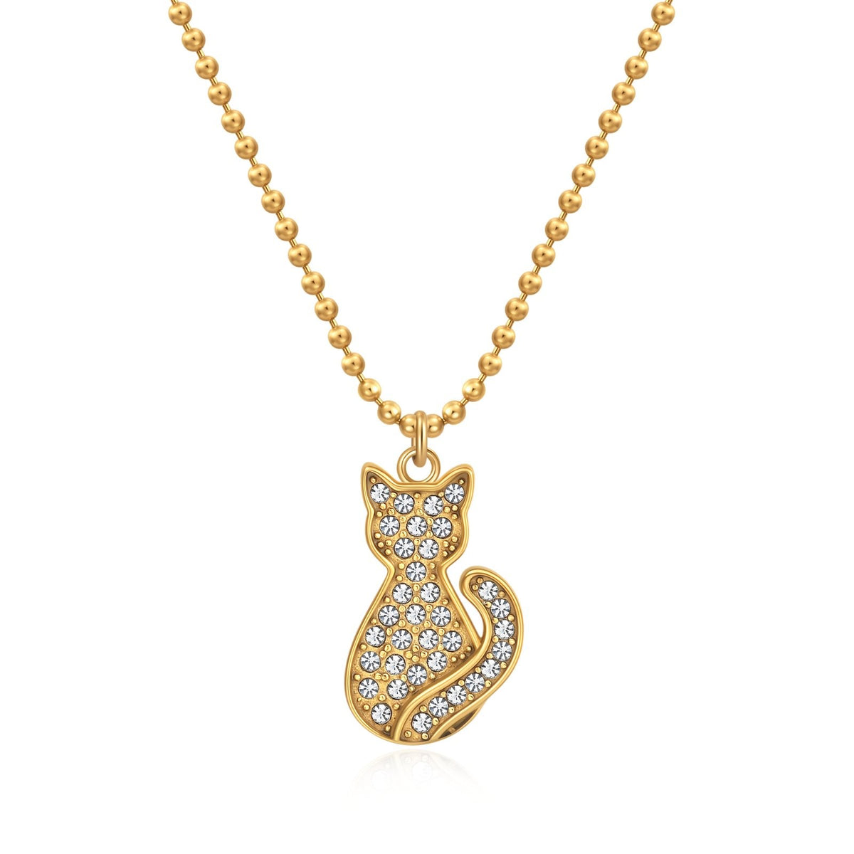 Pave Cat Necklace