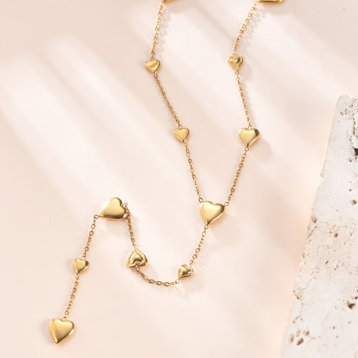 Heart Tassel Y-Necklace